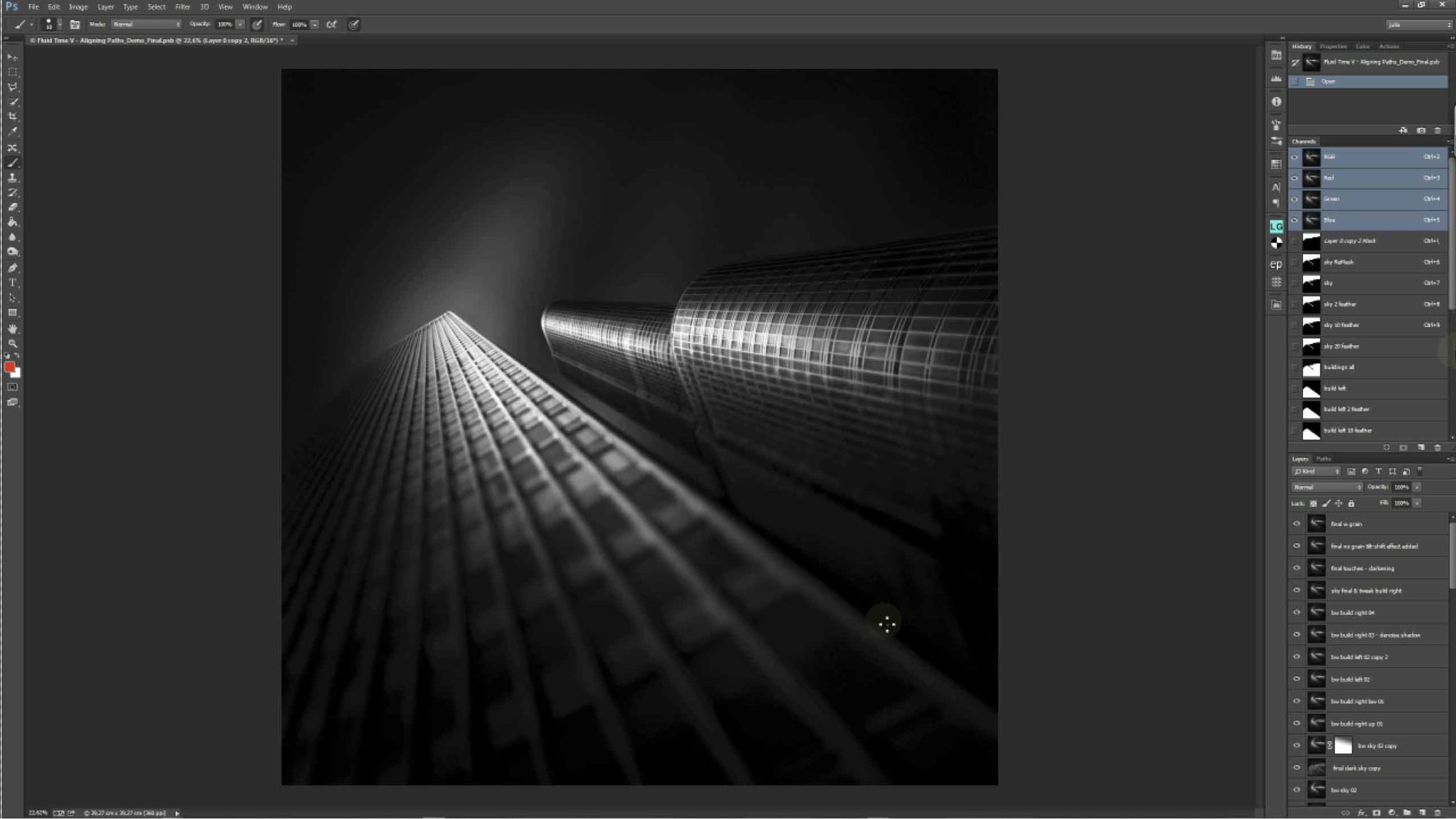 Fluid time V - Aligning Paths © Julia Anna Gospodarou - Post-processing software- Photoshop
