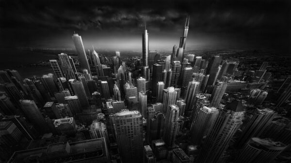 Rooftop Stories - Chicago Skyline © Julia Anna Gospodarou aerial view chicago