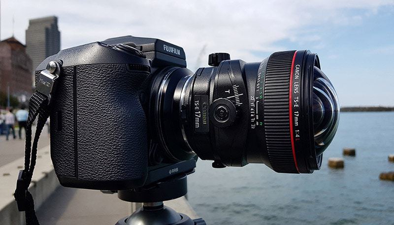 Fujifilm GFX 50S with Canon TS-E 17mm f/4L Tilt-Shift lens