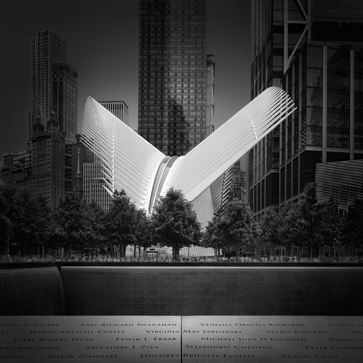 Flying Away - New York Oculus Memorial Pools santiago calatrava architect ©Julia Anna Gospodarou 2018 - (en)Visionography
