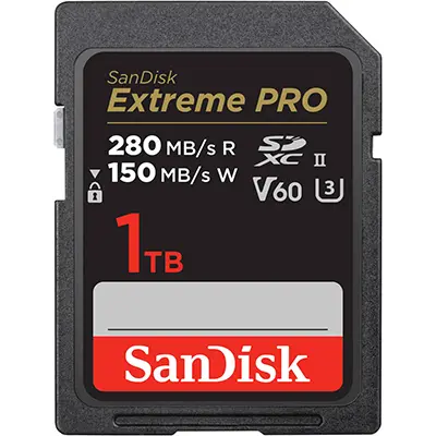 SanDisk 1TB Extreme PRO UHS-II V60 SDXC Memory Card