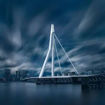A Swan's Tale I - Erasmus Bridge Rotterdam - Color © Julia Anna Gospodarou