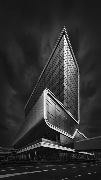 Vertical Ascent I - RAI Center Amsterdam - B&W © Julia Anna Gospodarou